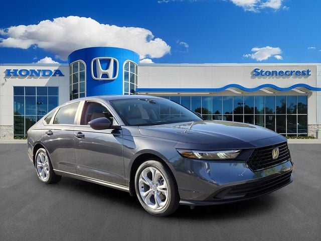 2026 Honda Accord LX in Meteorite Gray Metallic — front three-quarter view