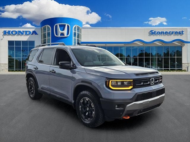 2026 Honda Passport TrailSport Elite in Sonic Gray Pearl — front three-quarter view