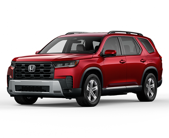 2026 Honda Pilot EX-L in Radiant Red Metallic II — front three-quarter view