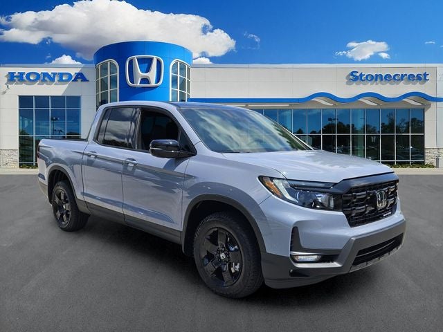2026 Honda Ridgeline Black Edition in Sonic Gray Pearl — front three-quarter view