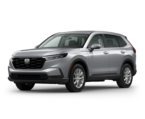 2026 Honda CR-V EX in Solar Silver Metallic — front three-quarter view