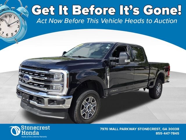 2024 Ford F-250SD Lariat in Blue Metallic — front three-quarter view