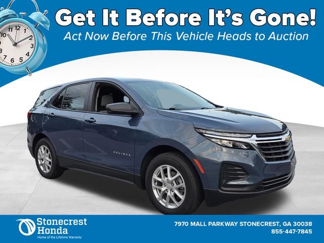 2024 Chevrolet Equinox LS in Lakeshore Blue Metallic — front three-quarter view