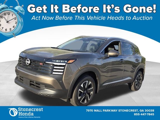 2025 Nissan Kicks SR in Canyon Bronze Metallic — front three-quarter view
