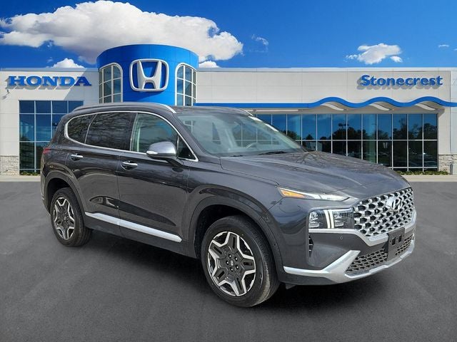 2023 Hyundai Santa Fe Limited in Portofino Gray — front three-quarter view