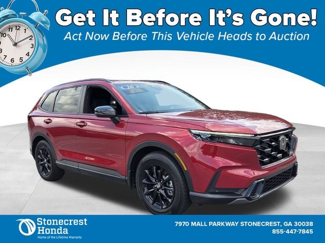 2026 Honda CR-V Hybrid Sport-L in Radiant Red — front three-quarter view