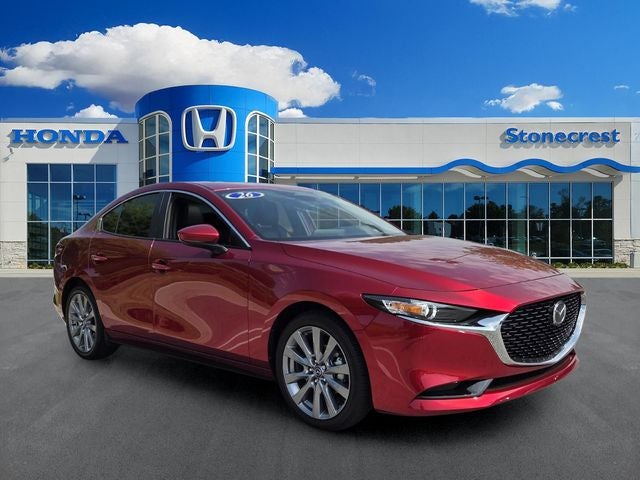 2026 Mazda Mazda3 2.5 S Preferred in Soul Red Crystal Metallic — front three-quarter view